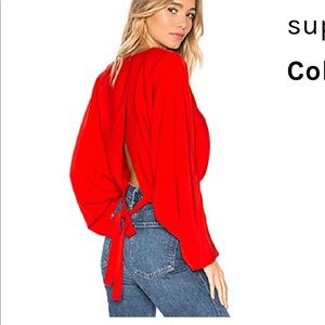 Super down blouse Lillia ties in back